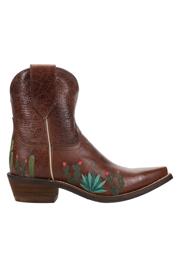 Womens Agave Embroidery Snip Toe Cowboy Ankle Boots