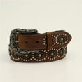 thumbnail image 1 of Nocona Boots Womens Nocona  Studded Belt w/Turq Stone S Brown, 1 of 1