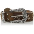 thumbnail image 1 of Nocona Ladies Brown Floral Embroidered Leather Belt N3447044, 1 of 2