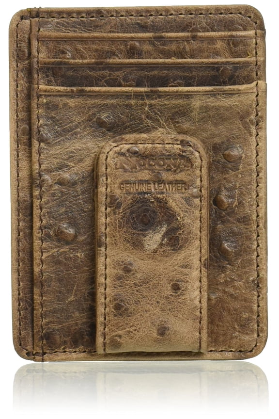 Nocona Men's Brown Ostrich Magnet Money, Brown, One Size Y101