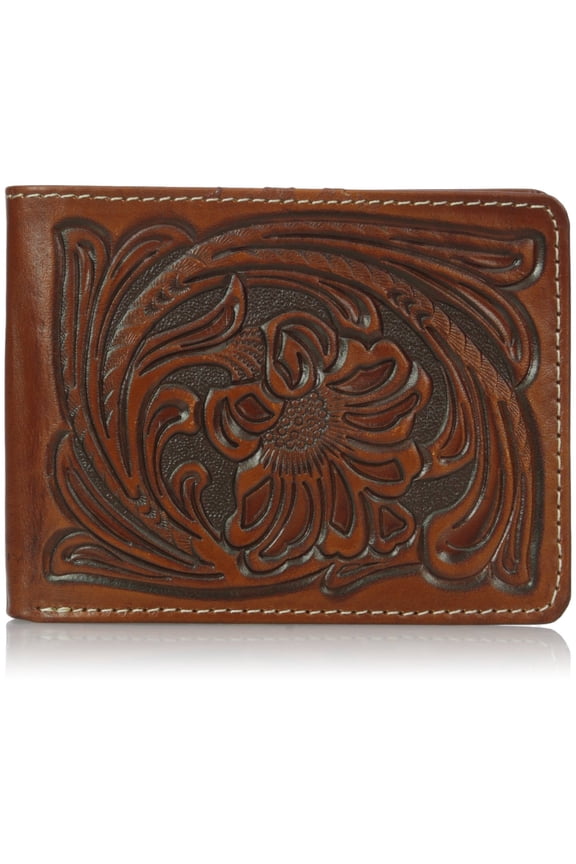 Nocona Men's Floral Bifold Pass, Tan, One Size A101