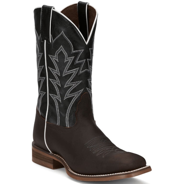 Nocona Mens Size 11 Black Classic Outdoor Leather Western Cowboy Pull On Boots Men main image 4