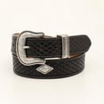 thumbnail image 1 of Nocona N2300201-32 Mens Forth Worth Diamond Embossed Concho Belt with Buckle, Black - Size 32, 1 of 2