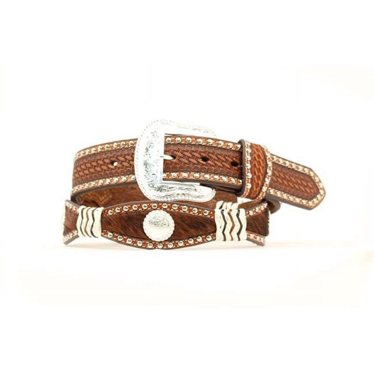 NOCONA Calf Hair Leather Concho Belt Size 36 ARIAT Men main image 2