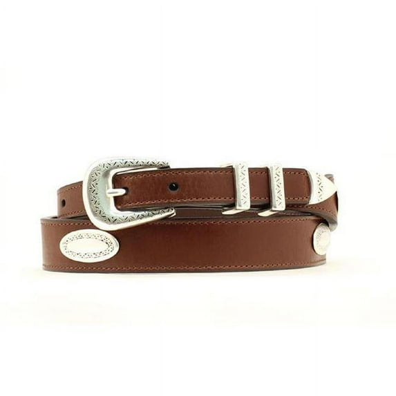 Nocona N2476602-32 Top Hand Tapered with Conchos Belt, Brown - Size 32