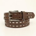 thumbnail image 1 of Nocona N2630002-42 Hired Hand Double Hole Stitched Belt, Brown - Size 42, 1 of 1