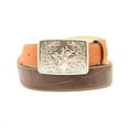 thumbnail image 1 of Nocona N4417602-28 1.25 in. Gator Print Strap Bucking Bull Buckle Boys Belt, Brown - Size 28, 1 of 1