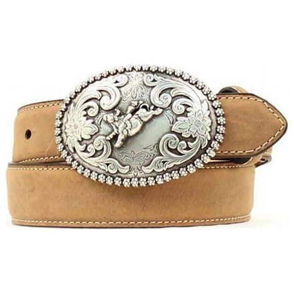 Nocona Children's Brown Bucking Bull Buckle Belt N4421844