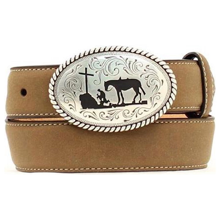 Nocona N4422444-18 Boys Cowboy Prayer Belt Buckle, Medium