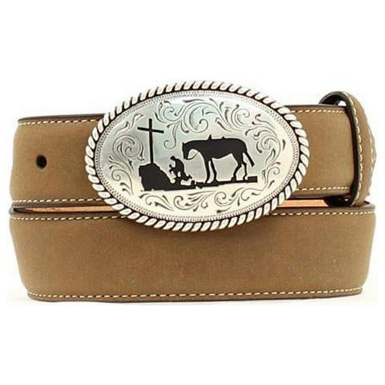 Nocona N4422444-22 Boys Cowboy Prayer Belt Buckle, Medium