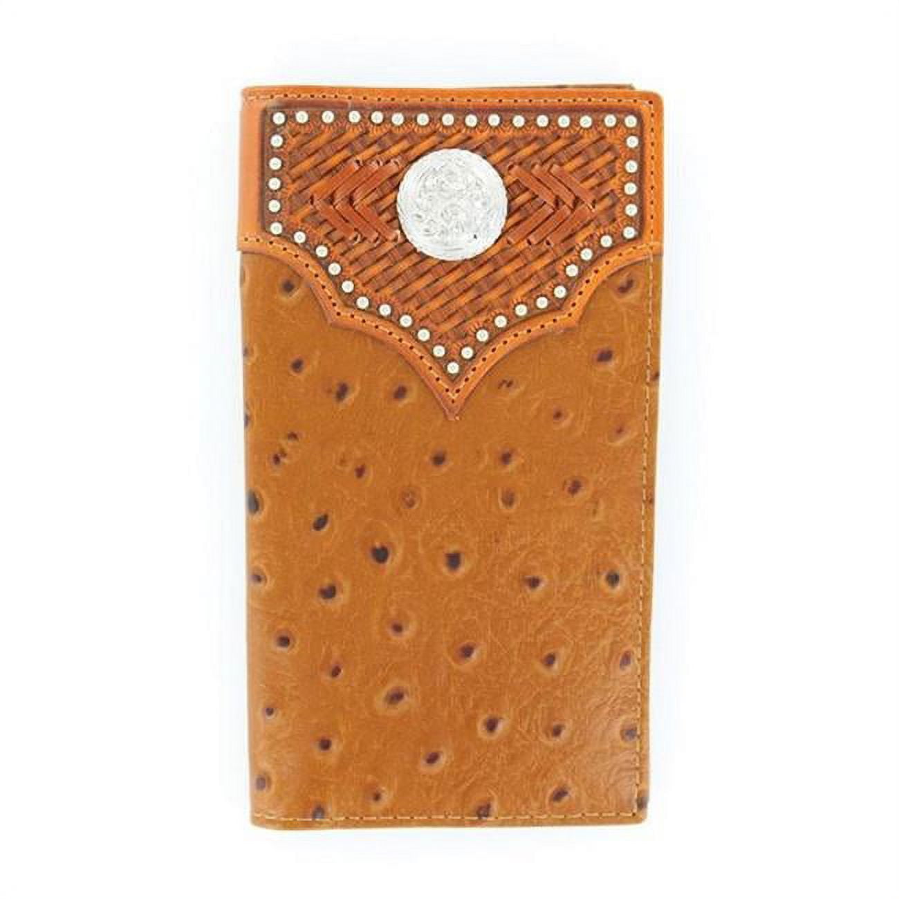 Nocona Western Wallet Mens Leather Rodeo Ostrich Concho N54508 ...