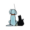 thumbnail image 1 of Noctilucent Stained Glass Dog Memorial Gifts for Dog Lovers, Dog and Cat Decor Window Hangings Suncatcher Gift, 1 of 13