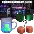 thumbnail image 1 of Noctilucous Whiskey Stones Gift Presents Gadgets Boyfriend Husband Grandpa/ Luminous Whiskey Stones 2Pc Red Yellow Green Light, 1 of 3