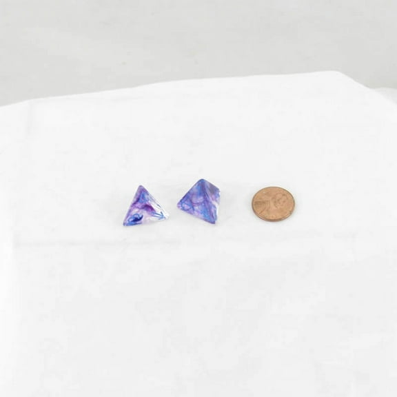 Nocturnal Nebula Luminary Dice with Blue Numbers 16mm (5/8in) D4 Set of 2 Wondertrail