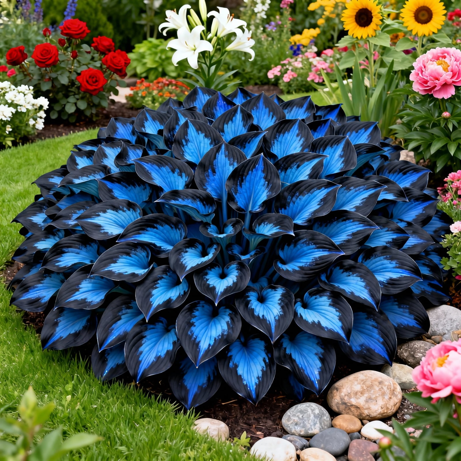 Nocturne Blue Heart-Hosta-Bulbs For Planting - Premium Garden Stakes ...