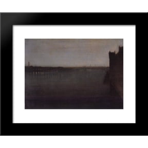 Nocturne, Grey and Gold 20x24 Framed Art Print by James McNeill Whistler