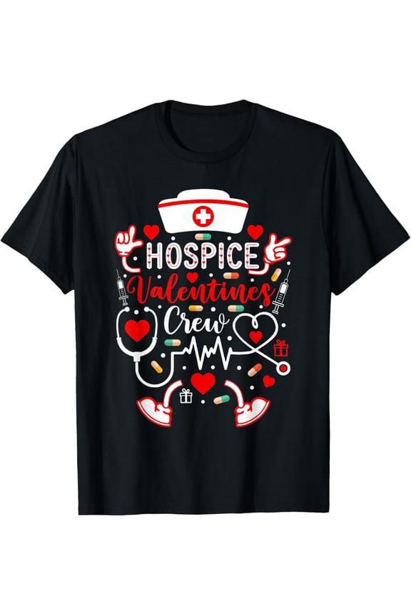 Hospice V-Day Nurse Crew Shirt Funny V-Day T-Shirt BLACK Unisex S-5XL Shirt