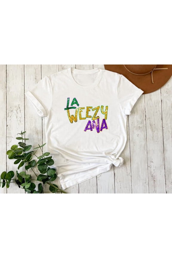 La Weezy Ana Shirt Louisiana Mardi Grass WHITE Unisex S-5XL Hot Trending Shirt