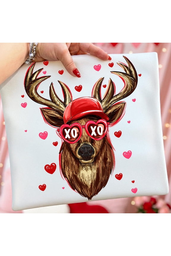 Love Buck Shirt, Deer Hunter, Deer In Cap And Shades Shirt WHITE Unisex S-5XL Shirt