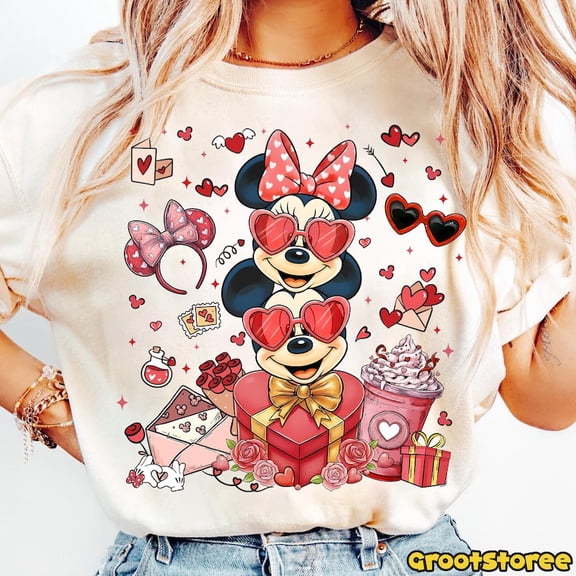 Nodb Love Mouse And Friends Shirt Magical Heart Happy Love Day Family Trip SAND S-5XL