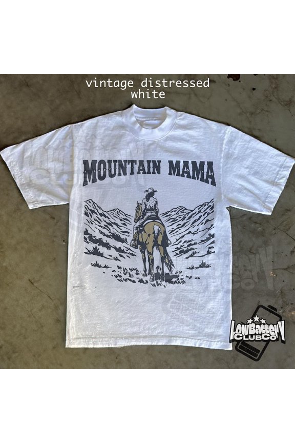 Mountain Mama Tee Nature Adventure T-Shirt Countrycore Outdoorsy Top WHITE S-5XL