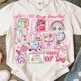 thumbnail image 1 of Nodb Pink 100Th Day Bow Shirt, Coquette Pencil Bow Shirt, One Hundred Day Tee SAND S-5XL, 1 of 4