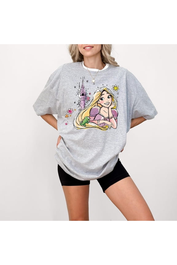 Rapunzel Tangled Princess T-Shirt SPORT GREY Unisex S-5XL Hot Trending Shirt