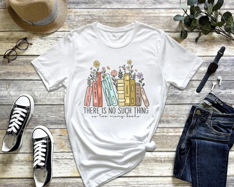 Nodb There Is No Such Thing As Too Many Books Shirt, Reading Book Lover ...