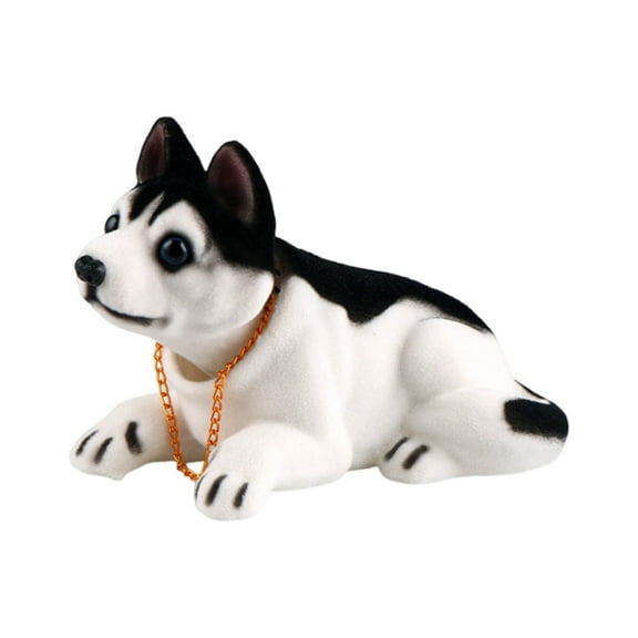 Nodding Dog Car Ornament, Cute Bobble Head Resin Doll, Car Interior Decoration, Dashboard Tabletop Desk Accessory, Fun Gift for Kids and Dog Lovers, Durable Resin, Motion-Activated Sway