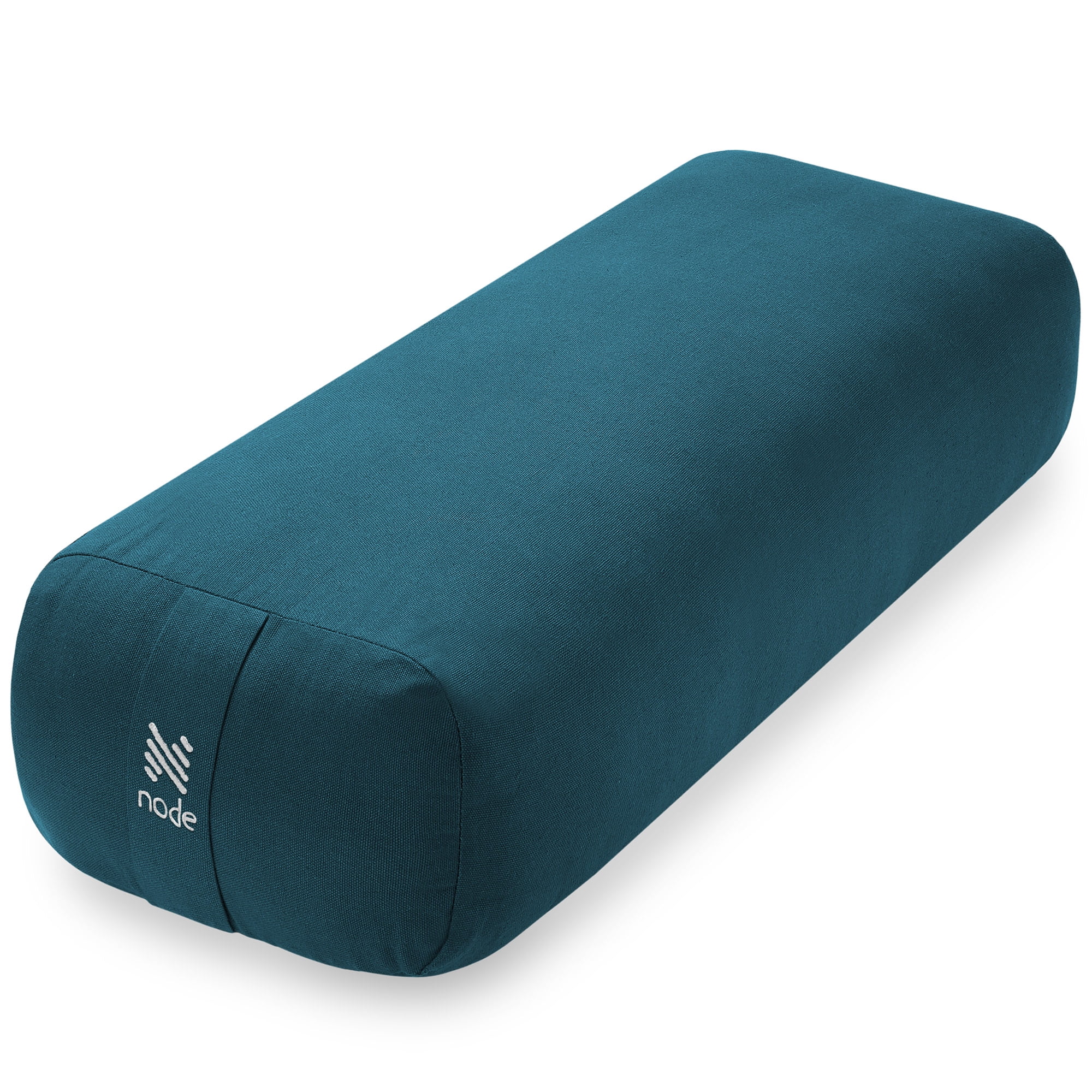 Node Fitness Yoga Meditation Cushion, 25 x 12 Rectangular Bolster with  Organic Cotton Cover - Black 