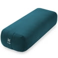 thumbnail image 1 of Node Fitness Yoga Meditation Cushion, 25" x 12" Rectangular Bolster with Organic Cotton Cover - Teal, 1 of 7