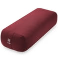thumbnail image 1 of Node Fitness Yoga Meditation Cushion, 25" x 12" Rectangular Bolster with Organic Cotton Cover - Burgundy, 1 of 7