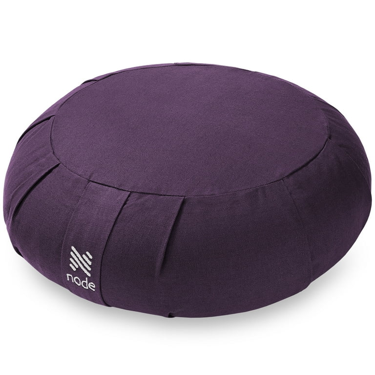Node Fitness Zafu Meditation Cushion 15 Round Buckwheat Yoga Pillow with Organic Cotton Cover Purple Walmart