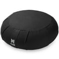 thumbnail image 1 of Node Fitness Zafu Meditation Cushion, 15" Round Buckwheat Yoga Pillow with Organic Cotton Cover - Black, 1 of 7