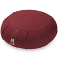 thumbnail image 1 of Node Fitness Zafu Meditation Cushion, 15" Round Buckwheat Yoga Pillow with Organic Cotton Cover - Burgundy, 1 of 7