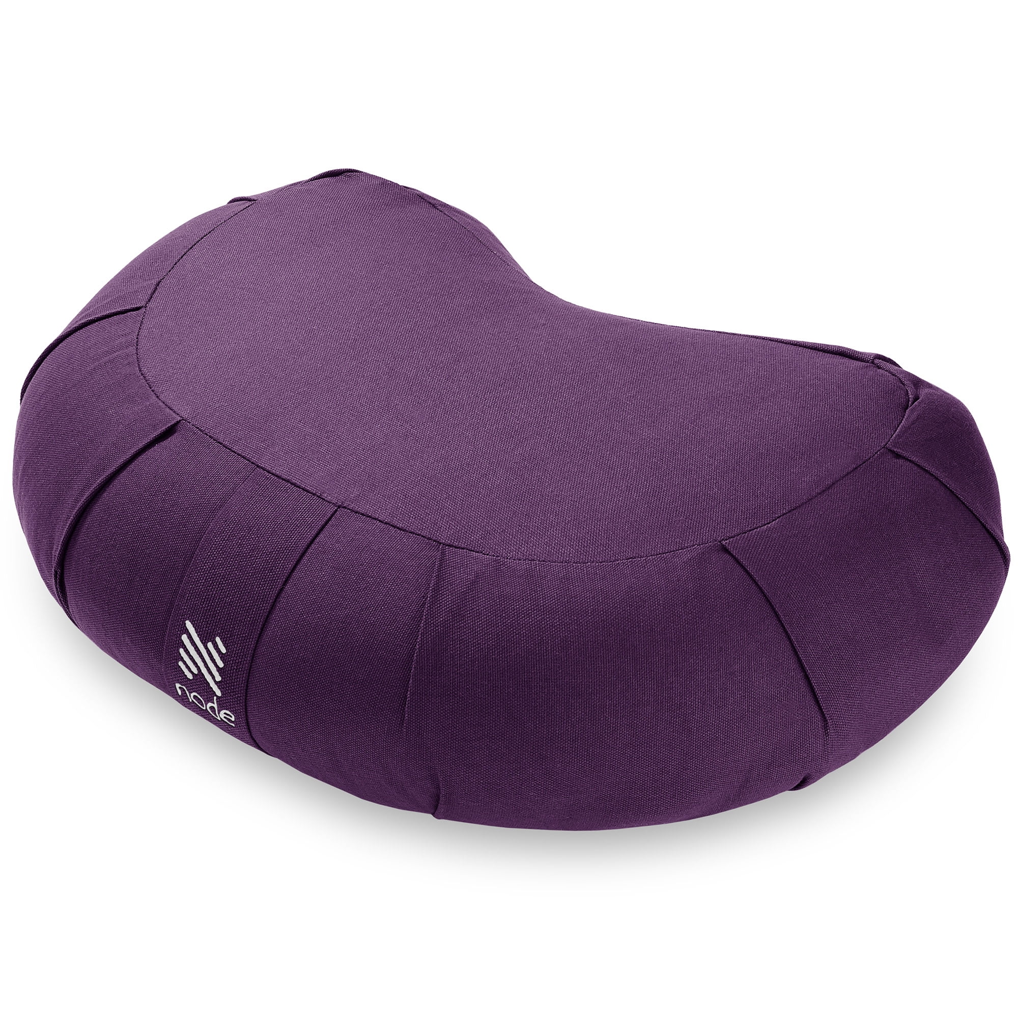 Oval Zafu Yoga Meditation Cushion with Organic Buckwheat Fill in Purple