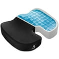 thumbnail image 1 of Node Gel-Enhanced Memory Foam Seat Cushion, Black Velour Ergonomic Orthopedic Comfort Pad, Ideal Pillow for Office Desk Chair, Wheelchair, Car & Truck, 1 of 7