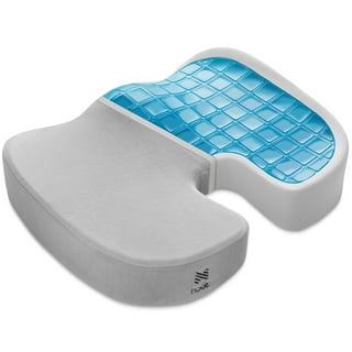 Willkey Gel Enhanced Seat Cushion - Non-Slip Orthopedic Gel & Memory Foam Coccyx Cushion for Tailbone Pain - Office Chair Car Seat Cushion - Sciatica