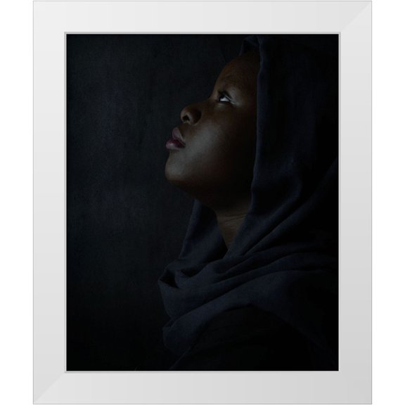 Node18 12x14 White Modern Wood Framed Museum Art Print Titled - Meditation