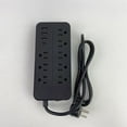 thumbnail image 1 of Nodeqore Power strips, Black Surge Protector with Outlets - Spacious Design for Large Plugs, Flat Plug, 20W USB C Charging for Home, Office, 1 of 8