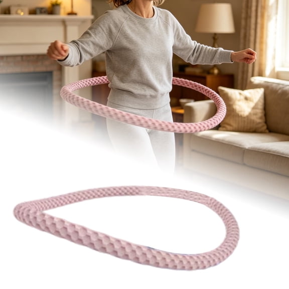 Nodule Massage Hula Hoop for Core Workout and Abdominal Muscle Stimulation Pink