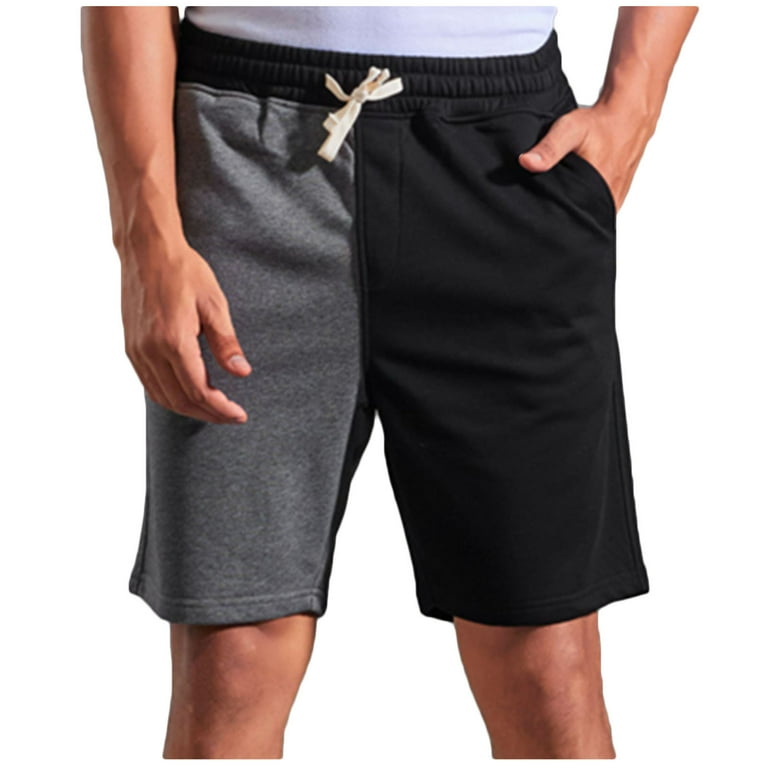 NoeCare Sweat Shorts Mens Cotton Summer Shorts Drawstring Casual Shorts Soft Lounge Shorts Color Block Workout Shorts Walmart