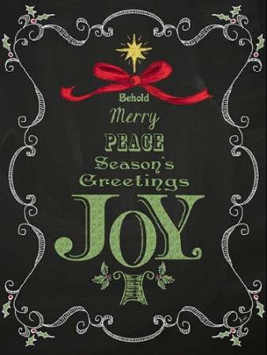 Noel Chalk Art VI Canvas Art - Andi Metz (18X24)