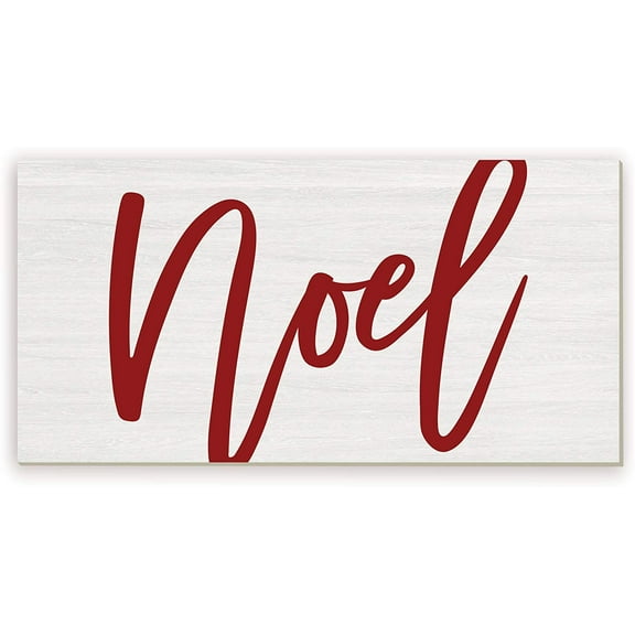 Noel Christmas Rustic Wood Wall Sign 9x18 (Unframed)