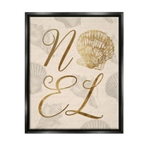 Noel Holiday Seashell Detail Holiday Graphic Art Jet Black Framed Art Print Wall Art