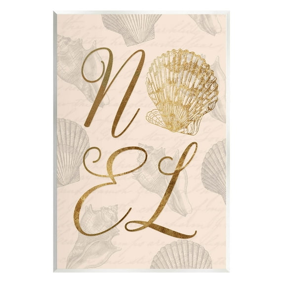 Noel Holiday Seashell Detail Holiday Graphic Art Unframed Art Print Wall Art