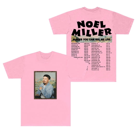 Noel Miller 2025 Tour Dates T-Shirts Crewneck Tops Summer Unisex Fashion Short Sleeve Tee