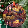 thumbnail image 1 of Noel Moose Ornament Suncatcher Four Season Theme Colorful Leaves Window Wall Hanging Hand-Painted Glass Panel Decor Gift for Women Christmas Thanksgiving Gift, 2025, Festive Home, 1 of 5