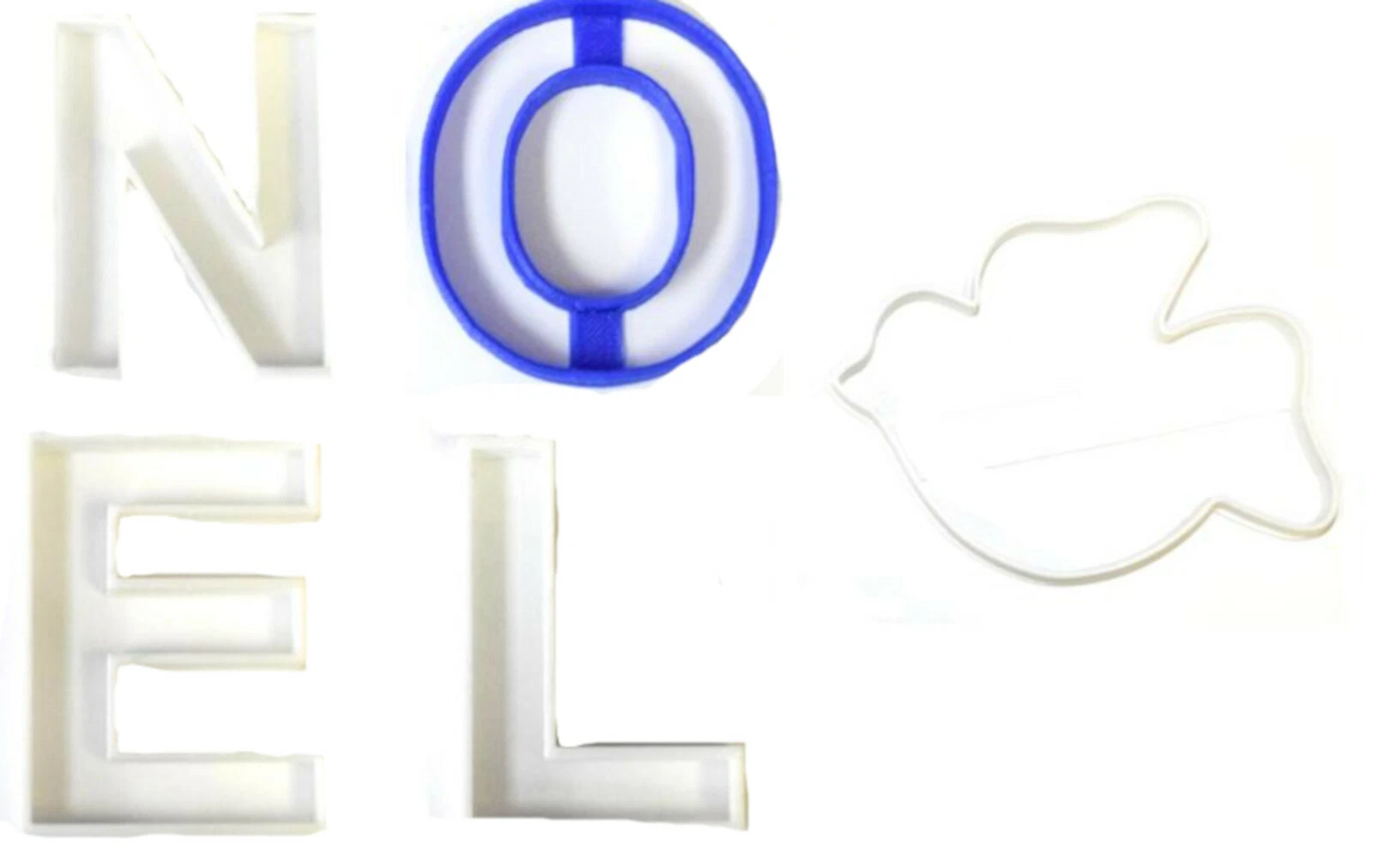 Noel N O E L Letters Dove Biblical Holy Bird Christmas Seas Cookie Cutter Pr1191