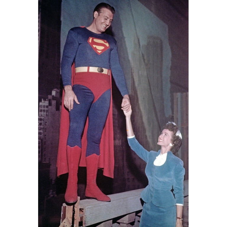 George Reeves Leaping Color George Reeves Superman Color